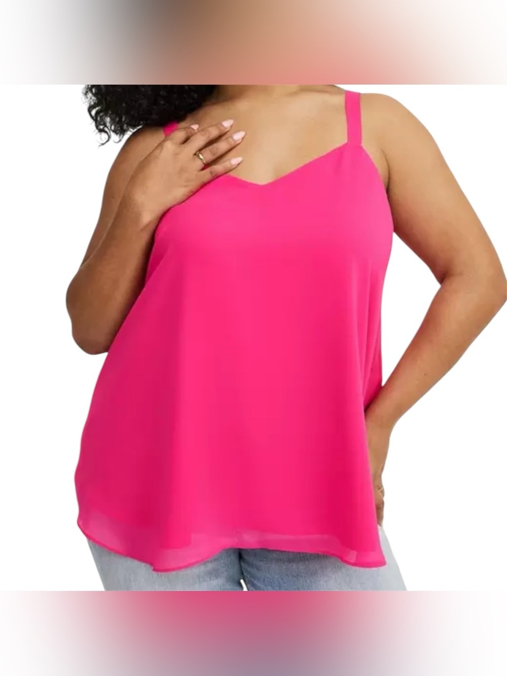 Lilly Pulitzer Bright Pink V-Neck Cami Size/ XS